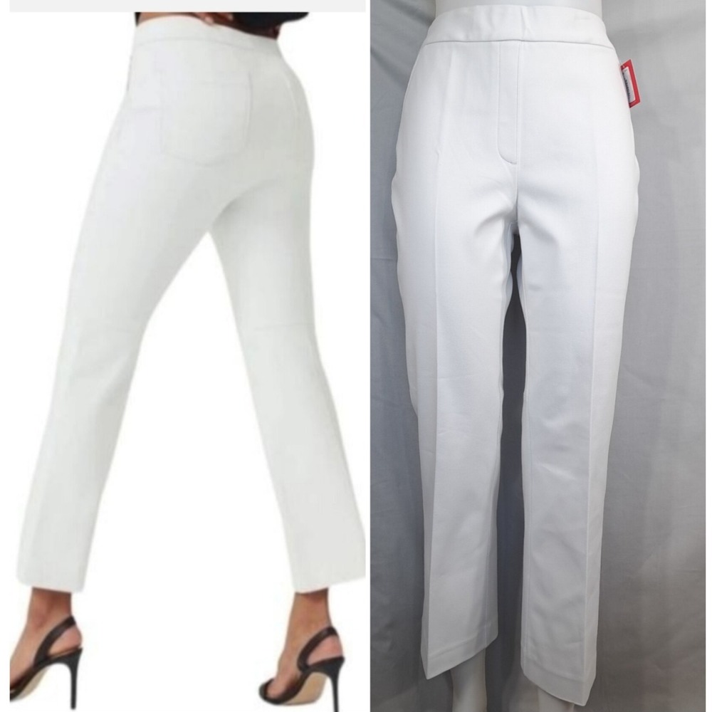 Spanx On The Go Kick Flare Pants Size Large 20373R Classic White Pull On‎